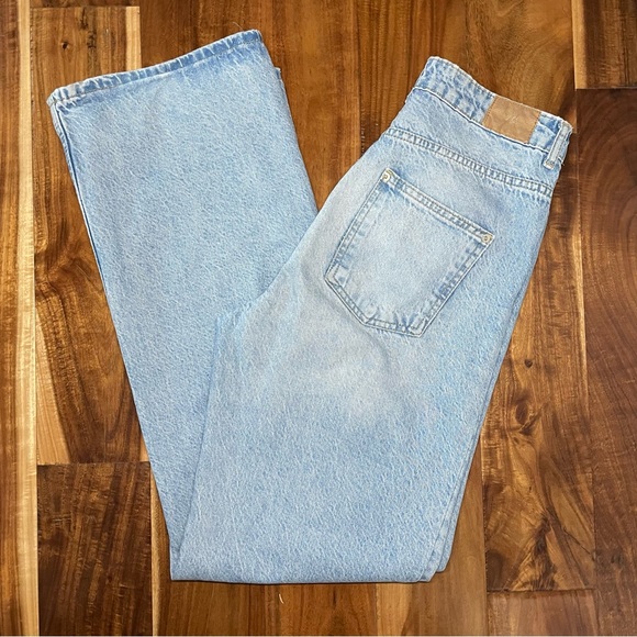 Zara Light Blue High Rise Wide Leg Jeans - Picture 3 of 10